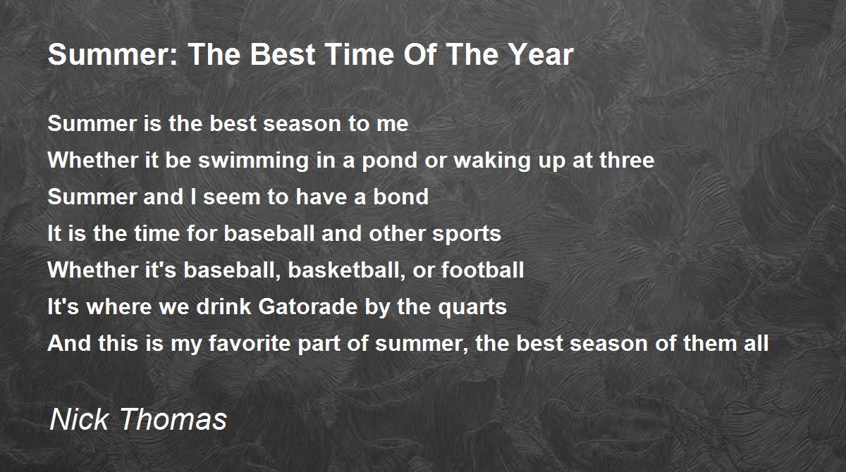 that time of year poem