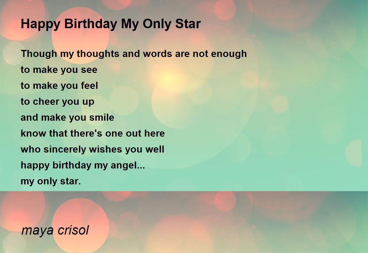 Birthday - You are the Star