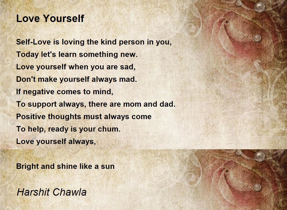 Love Yourself - Love Yourself Poem by Harshit Chawla