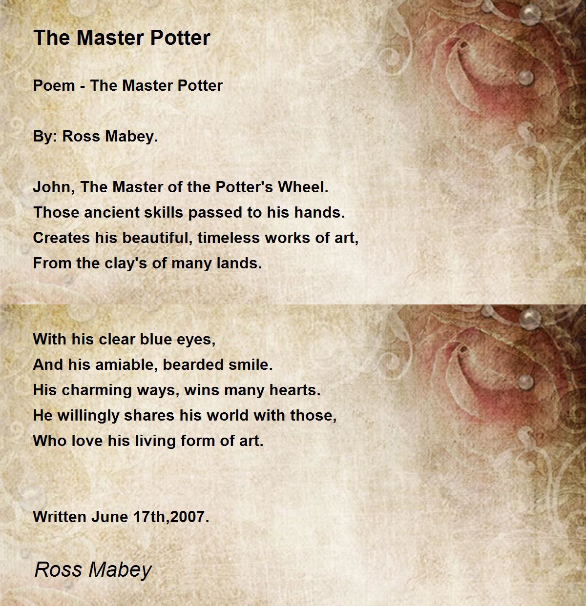 I Am A Master Baiter, English Abstract Poem