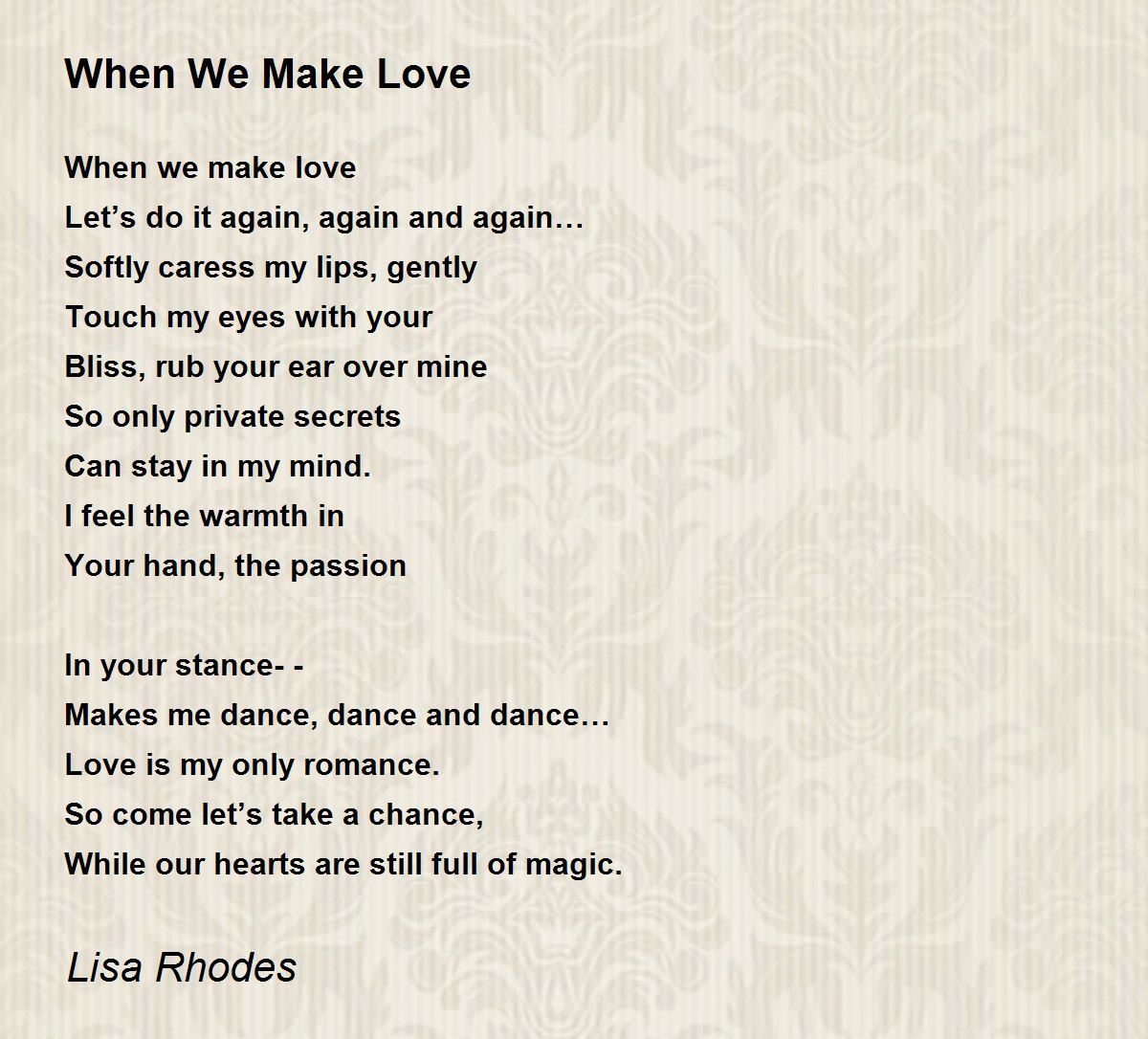 making love poems